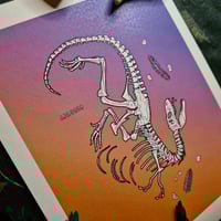 Image 3 of Gorgosaurus Fossil Dinosaur Skeleton Fine Art Print - 8"x10"