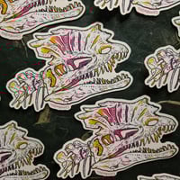 Image 4 of Allosaurus & Dilophosaurus - Large Clear Vinyl Stickers