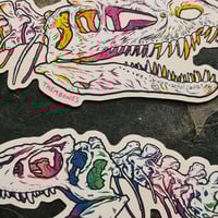Image 5 of Allosaurus & Dilophosaurus - Large Clear Vinyl Stickers