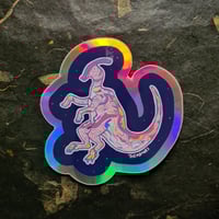 Image 2 of Holographic Parasaurolophus - Large Die-Cut Vinyl Sticker