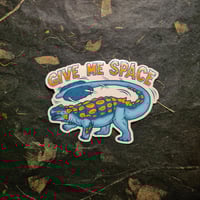 Image 2 of Give Me Space! - Ankylosaurus Die-Cut Vinyl Sticker