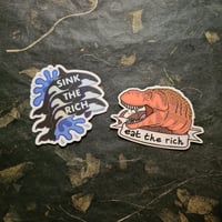 Image 4 of Sink The Rich - Orca / Killer Whales - Holographic Die-Cut Vinyl Sticker
