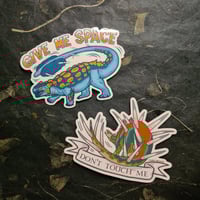 Image 4 of Don't Touch Me! - Kentrosaurus Die-Cut Vinyl Sticker