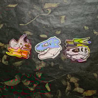 Image 4 of Trans-osaurus rex Pride Sticker - Tyrannosaurus rex Skull Die-Cut Vinyl Sticker - LGBTQIA+