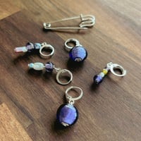 Image 3 of Lavendar Twilight Stitch Markers