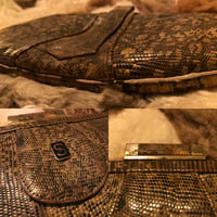 Image 5 of 1930’s Antique Genuine Monitor Lizard-Skin Clutch