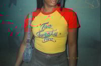 Image 5 of TwoTwentyTwo Airbrush Baby Tee - Yellow/Red