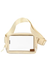 Clear Fanny Pack-Beige