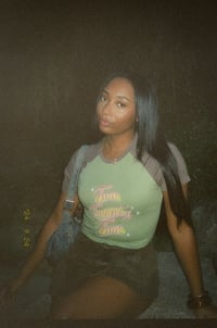 Image 3 of TwoTwentyTwo Airbrush Baby Tee - Green/Charcoal 