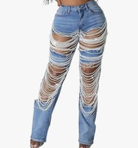 Image 1 of Sexy Pearl Jeans