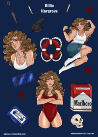 Image 4 of Billie Hargrove Sticker Sheet 