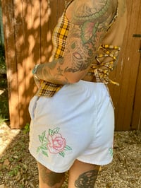 Image 1 of Embroidered Rose Shorts