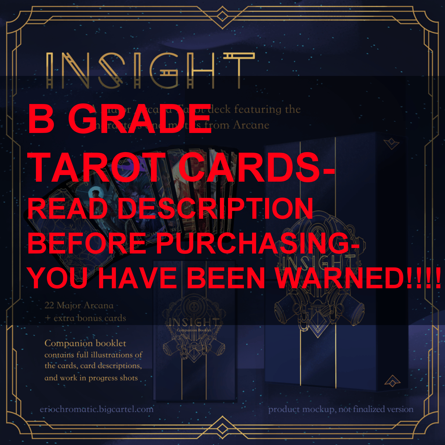 B GRADE TAROT CARDS Eriochromatic