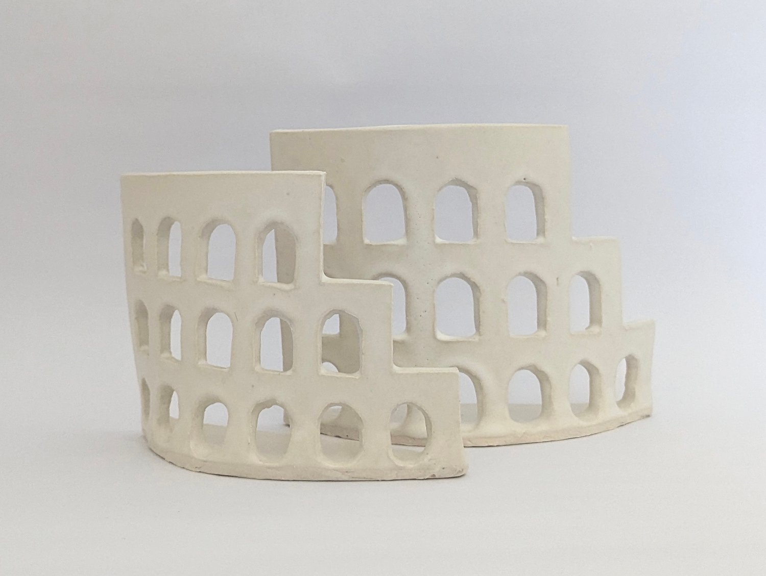 Image of colosseums in white