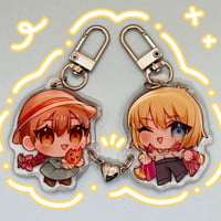 Image 1 of Howl & Sophie | 2-Inch Heart Magnet Charm Keychain
