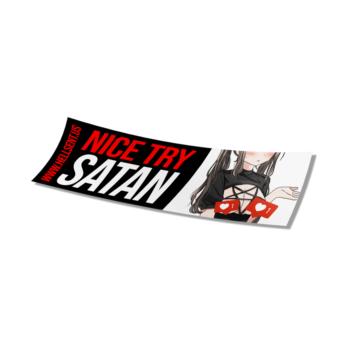 Image of Nice Try Satan Sticker