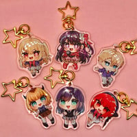 Image 1 of Oshi no Ko 2-Inch Keychains with Glitter & Epoxy