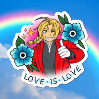 Image 1 of LOVE IS LOVE EDWARD ELRIC STICKER
