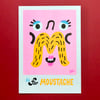 'M is for Moustache' Print