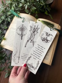 Image 1 of Set of three LOTR inspired bookmarks