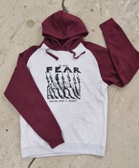 Image 1 of Fear "Only a Band" grey/burgundy hoodie