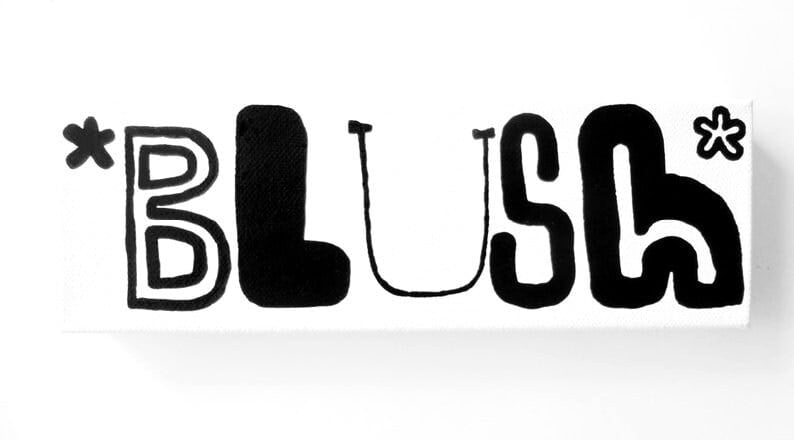 Image of * bLUsh * - 3" X 9" CANVAS