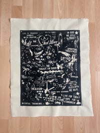 Image 3 of "PENANCE" HAND PRINTED WALL HANGING