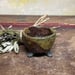 Image of Mini Ceramic Hand Built Cauldron, Raku fired