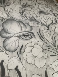 Image 3 of Sketchy eyes print