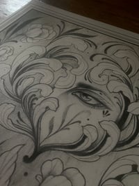 Image 2 of Sketchy eyes print