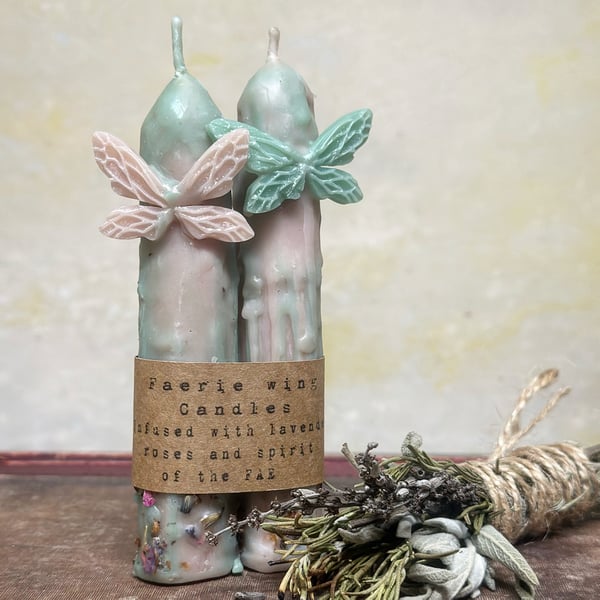 Image of Handmade Ritual Faerie Wing Candles