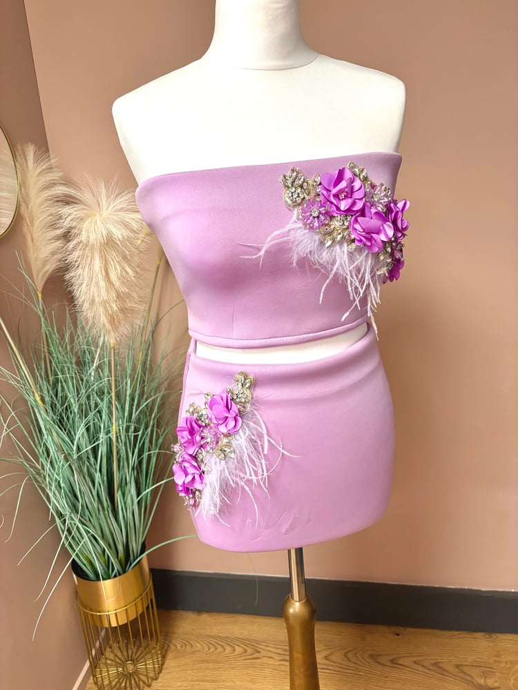 Image of Lilac top and skirt 