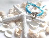 Image 2 of Dolphin Cord Bracelet, Dolphin Bracelet,Beach Wish Bracelet,Beach Friendship Bracelet,Dolphin Gift