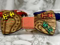 Image 2 of Salmon Little Boy Wood Bowtie