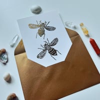 Image 3 of Carte dorée *Abeilles*