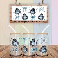 Image 5 of Princess Pooh  6 Designs Character Coquette Bow Collection Double Sided Uv Dtf Wrap