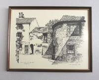 Image 1 of Vintage Engraving Print, Gainsborough Lincolnshire Round House, Hand-Signed Joan Hutchinson, Framed 