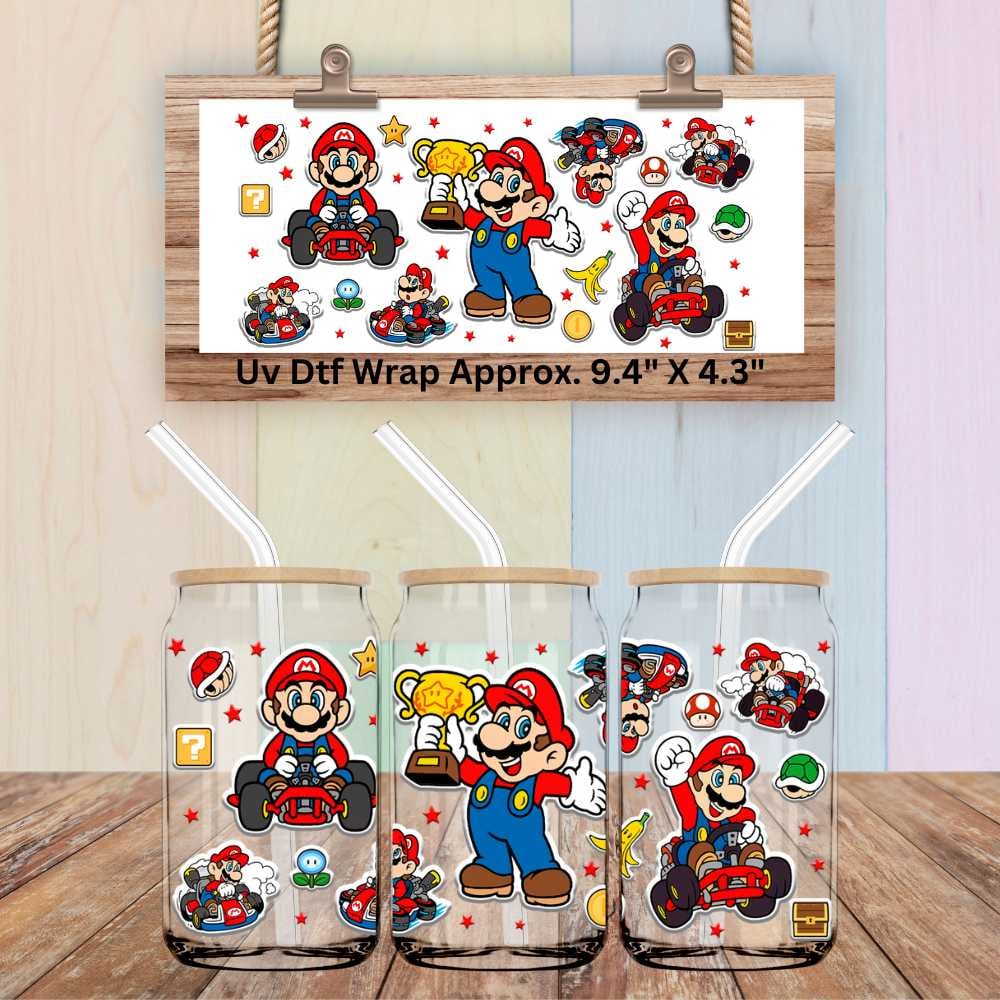 Image of Mario Uv Dtf Wraps Choice of 5
