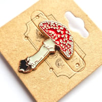 Image 3 of Fly Agaric Mushroom Enamel Pin