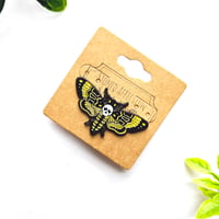 Image 1 of Death's-Head Hawkmoth Enamel Pin