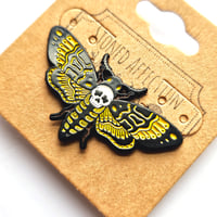 Image 2 of Death's-Head Hawkmoth Enamel Pin