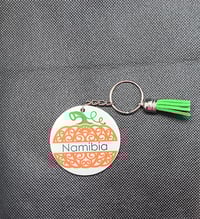Image 1 of Personalized Pumpkin Sublimation Keychain