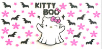 Image 2 of Kitty Ghost boo UVDTF cup wrap 