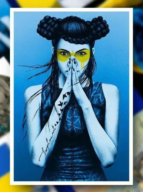 Fin Dac Print Vergiss Ukraine Findac Sérigraphie Édition Limitée