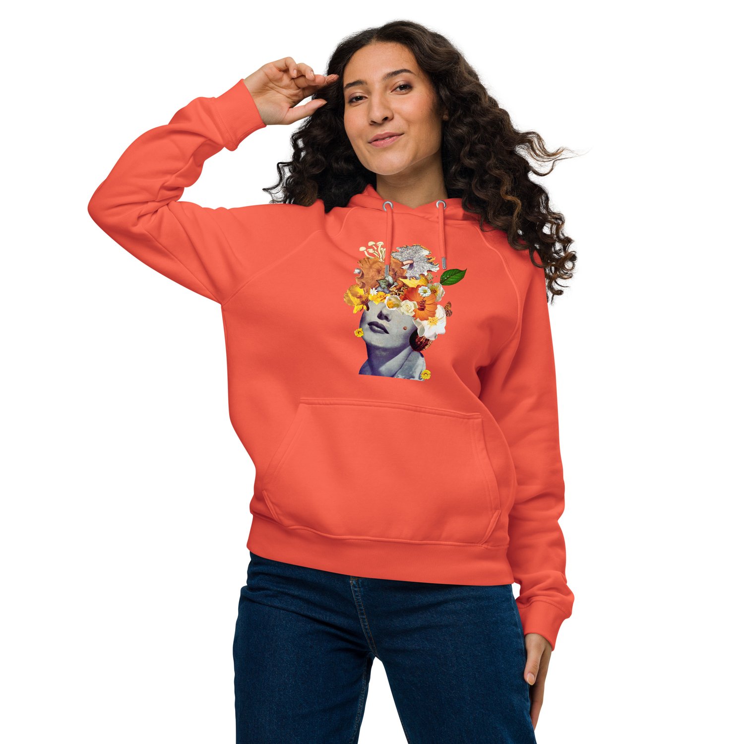 Image of She's a Lil' Nuts - Eco Raglan 100% Cotton -  Pullover Hoodie