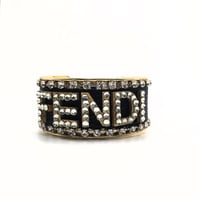 Image 1 of FENDI INSPIRED LETTER CUFF BRACELET