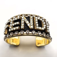 Image 2 of FENDI INSPIRED LETTER CUFF BRACELET