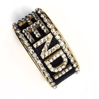 Image 3 of FENDI INSPIRED LETTER CUFF BRACELET
