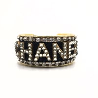 Image 1 of CHANEL INSPIRED LETTER CUFF BRACELET