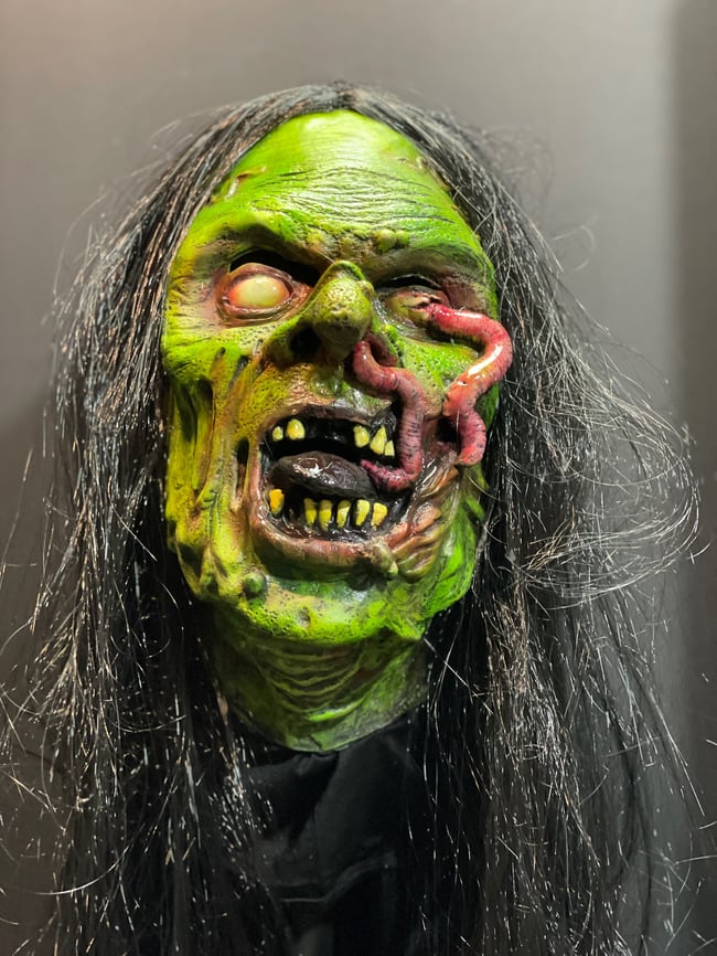 Worm Witch - Wearable Latex Mask